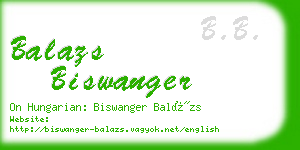 balazs biswanger business card